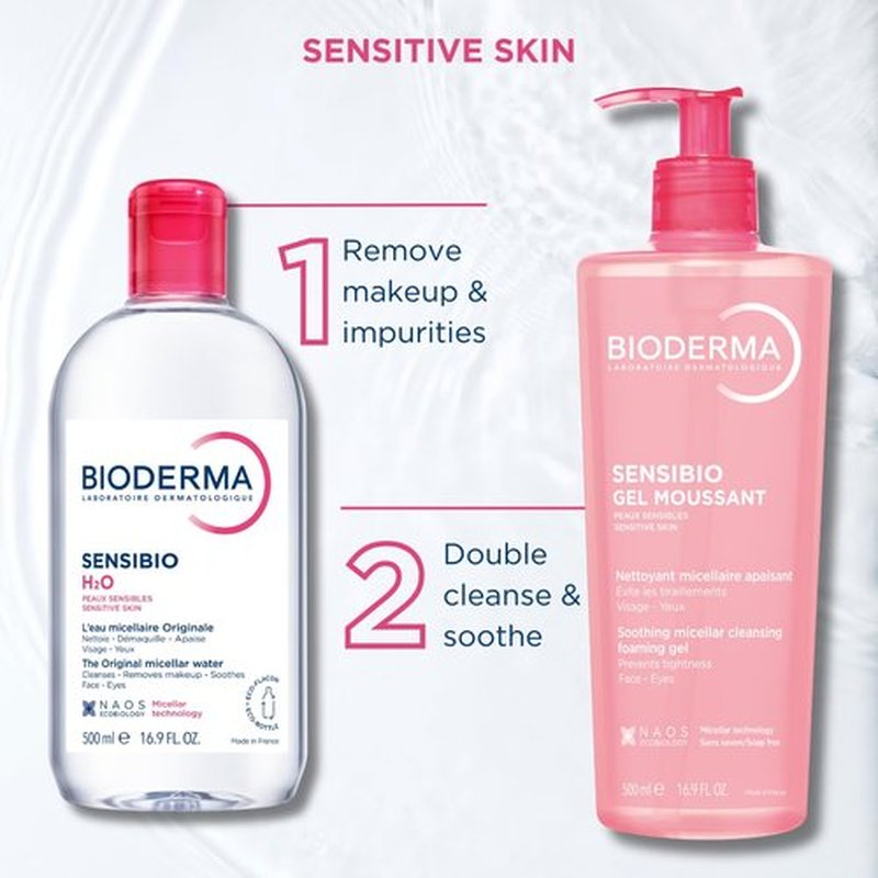 Bioderma Sensibio Micellar Cleansing Gel - Gentle Makeup Remover for Sensitive Skin