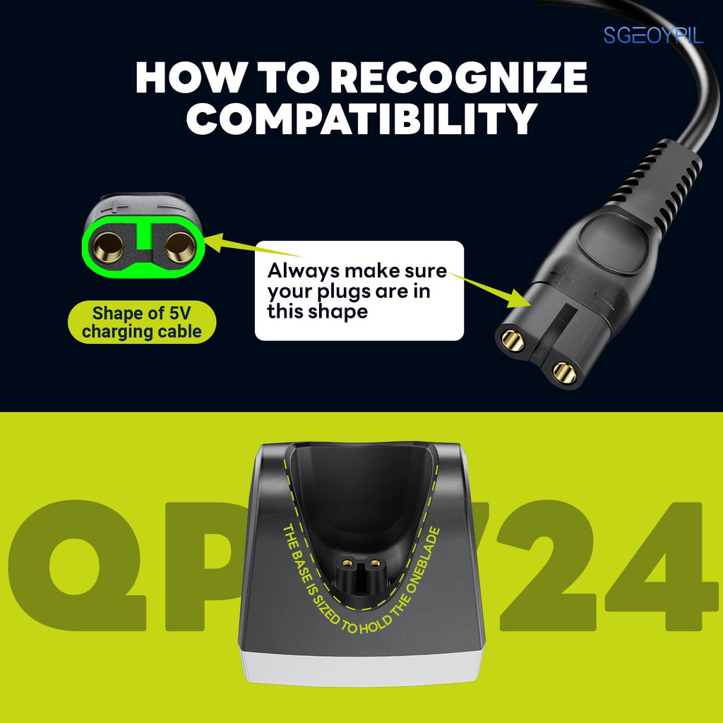 5V Charger Base Compatible with Philips Norelco QP2724 QP2834 Shaver