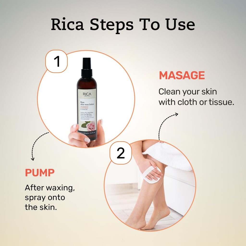 Rica After Wax Lotion - Rose - 250ml