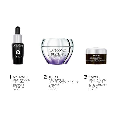 Lancôme Discovery Skincare Gift Set | Mini Rénergie H.P.N-300 Peptide Cream & Génifique Essentials