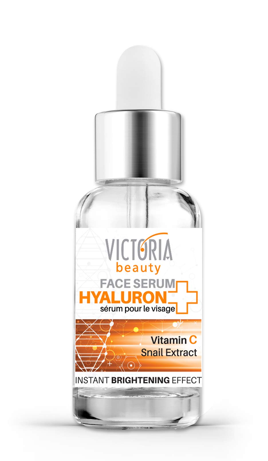 Victoria Beauty Hyaluron+ Brightening Face Serum with Hyaluronic Acid and Vitamin C – The Best Anti-Aging and Anti-Wrinkle Moisturizer, 20ml