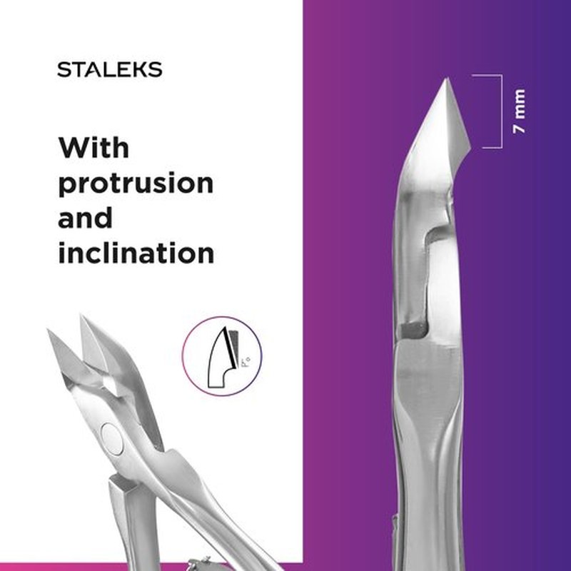 STALEKS PRO Expert 100 7mm Professional Cuticle Nippers – Stainless Steel Skin Nippers for Manicure