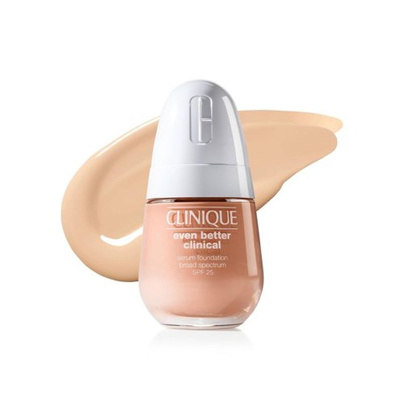 Clinique Even Better Clinical Serum Foundation - Full Coverage, Hydrating SPF 25 with Vitamin C & Hyaluronic Acid for Oily Skin