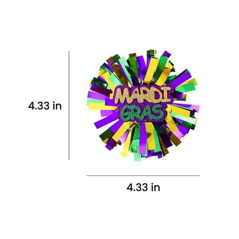 Happy Mardi Gras Hair Bows Glitter Metallic Green Gold Purple Pom Pom Cheer Barrettes Hairpins Fat Tuesday Parade Costume Outfit Decor Accessories Gift for Women Girls Kids