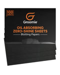 Groomie Oil Absorbing Blotting Sheets with Bamboo Charcoal, 100 Count