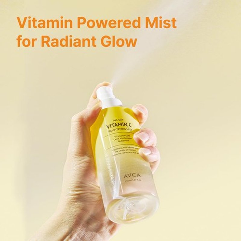 AVCA All Day Vitamin C Brightening Face Mist - Hydrating Facial Spray with Glutathione & Vitamin Complex | 5.07 fl oz