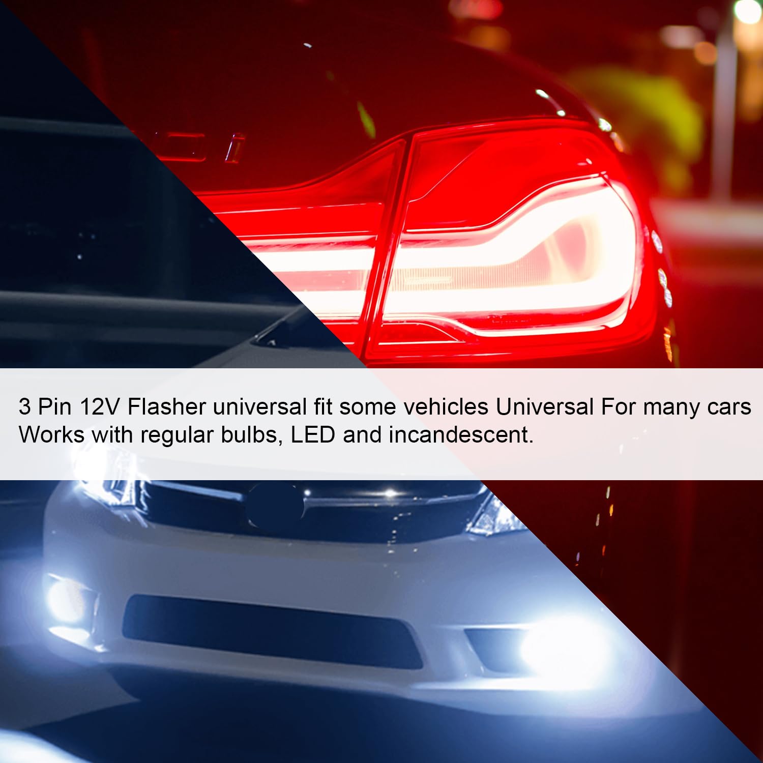 12V 3 Pin Electronic LED Flasher Relay Round Heavy Duty Electronic Turn Signal Light Blinker 3 Prong Turn Signal Flasher Relay