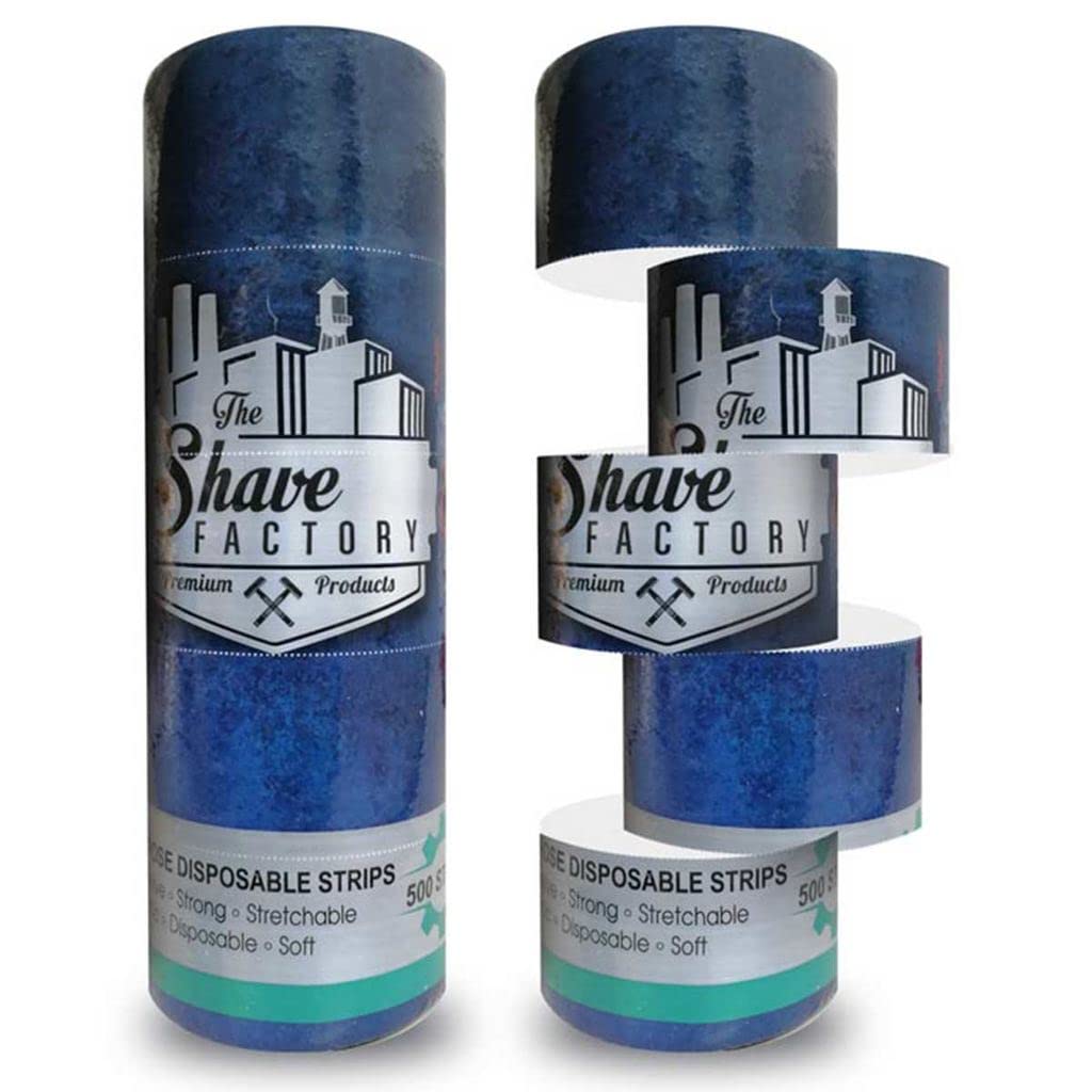 The Shave Factory White Neck Strip, Disposable Barber Paper Roll, Protects Your Neck, Hygienic Option for Barbers, Unisex, All Ages