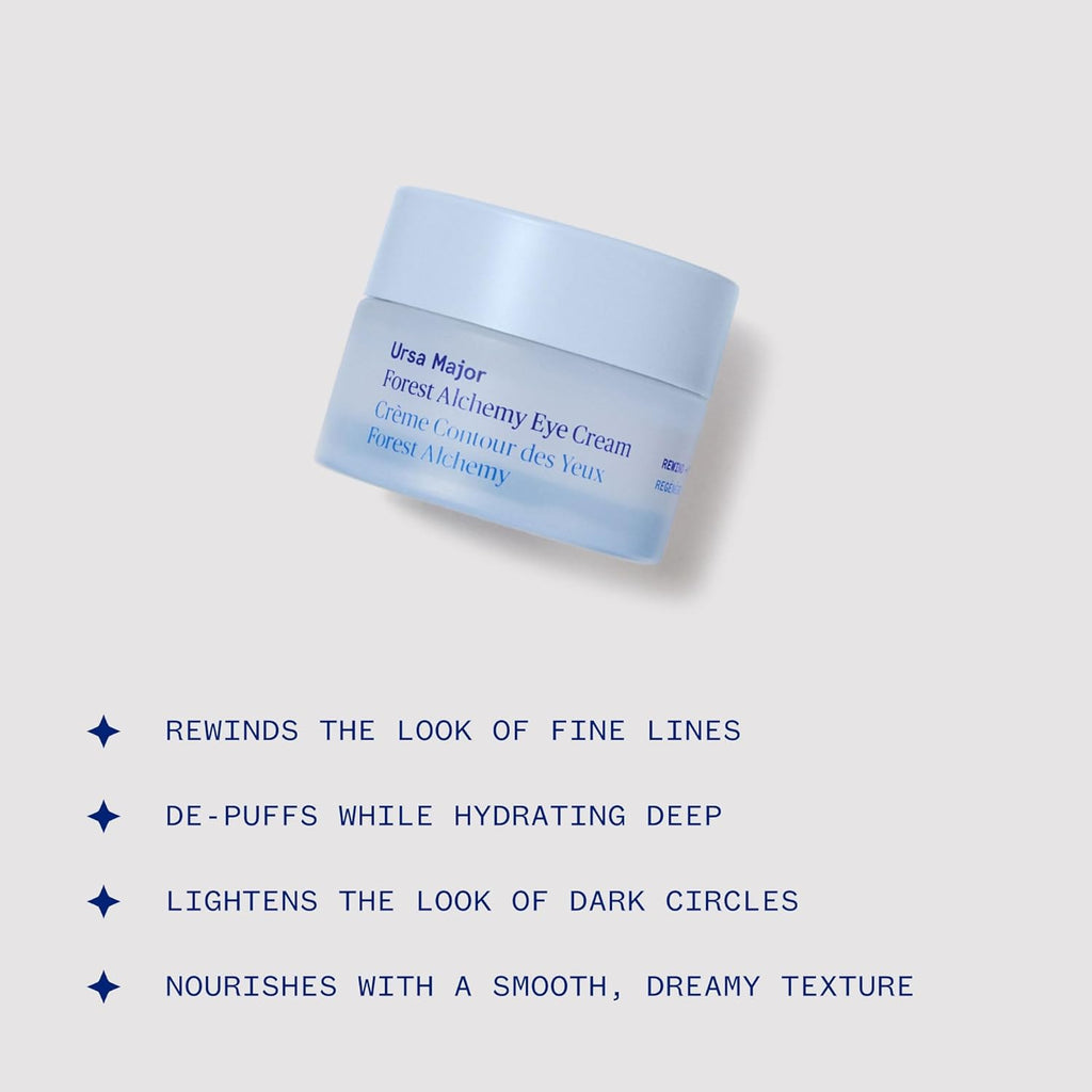 Ursa Major Forest Alchemy Eye Cream - Natural Under-Eye Moisturizer for Dark Circles & Fine Lines | Vegan & Cruelty-Free | 0.50 oz
