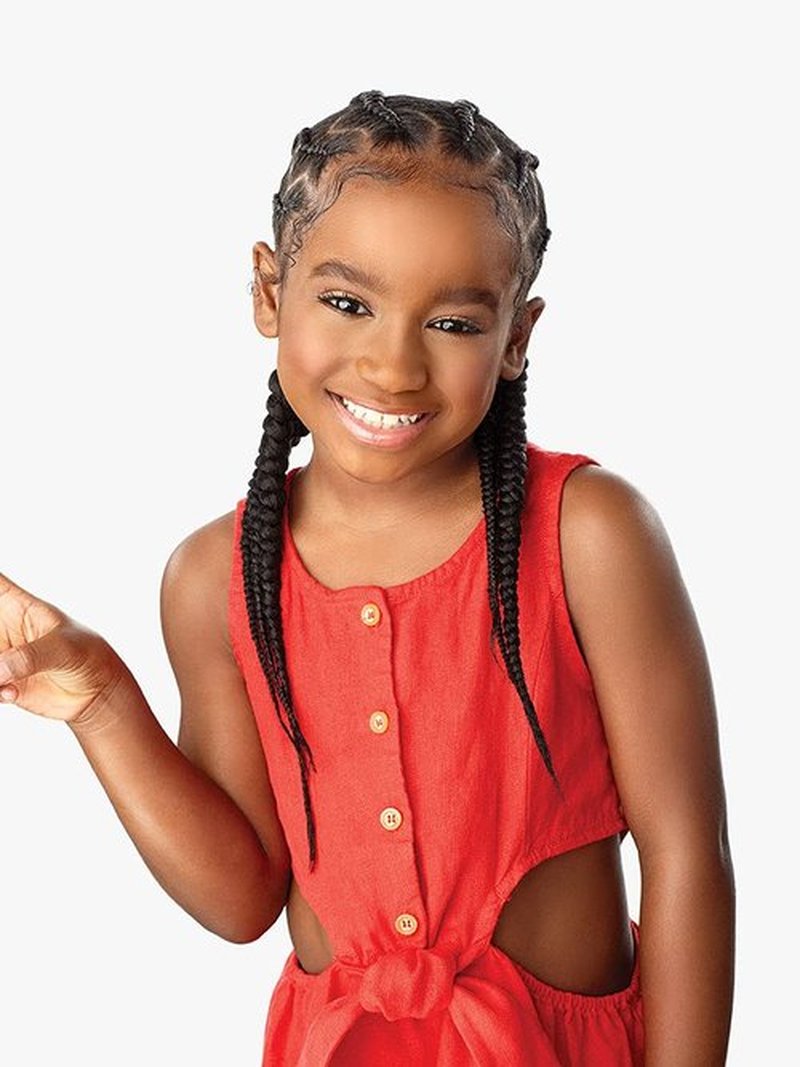 Sensationnel Braiding Sensationnel African Collection 3X X-PRESSION KIDS PRE-STRETCHED BRAID 28″ (3-PACK, 1B)