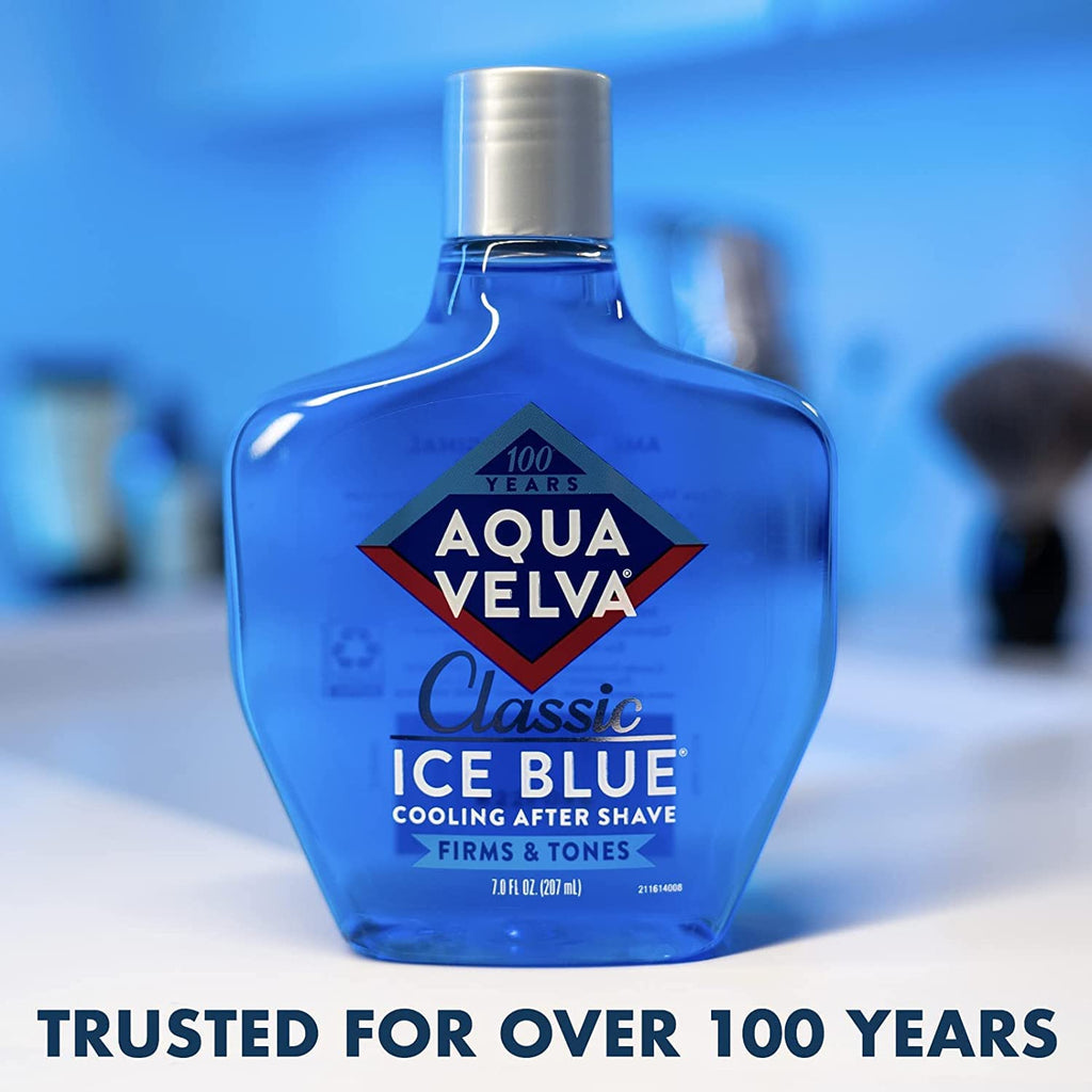 Aqua Velva Classic Ice Blue Cooling After Shave 3.50 oz (Pack of 7)