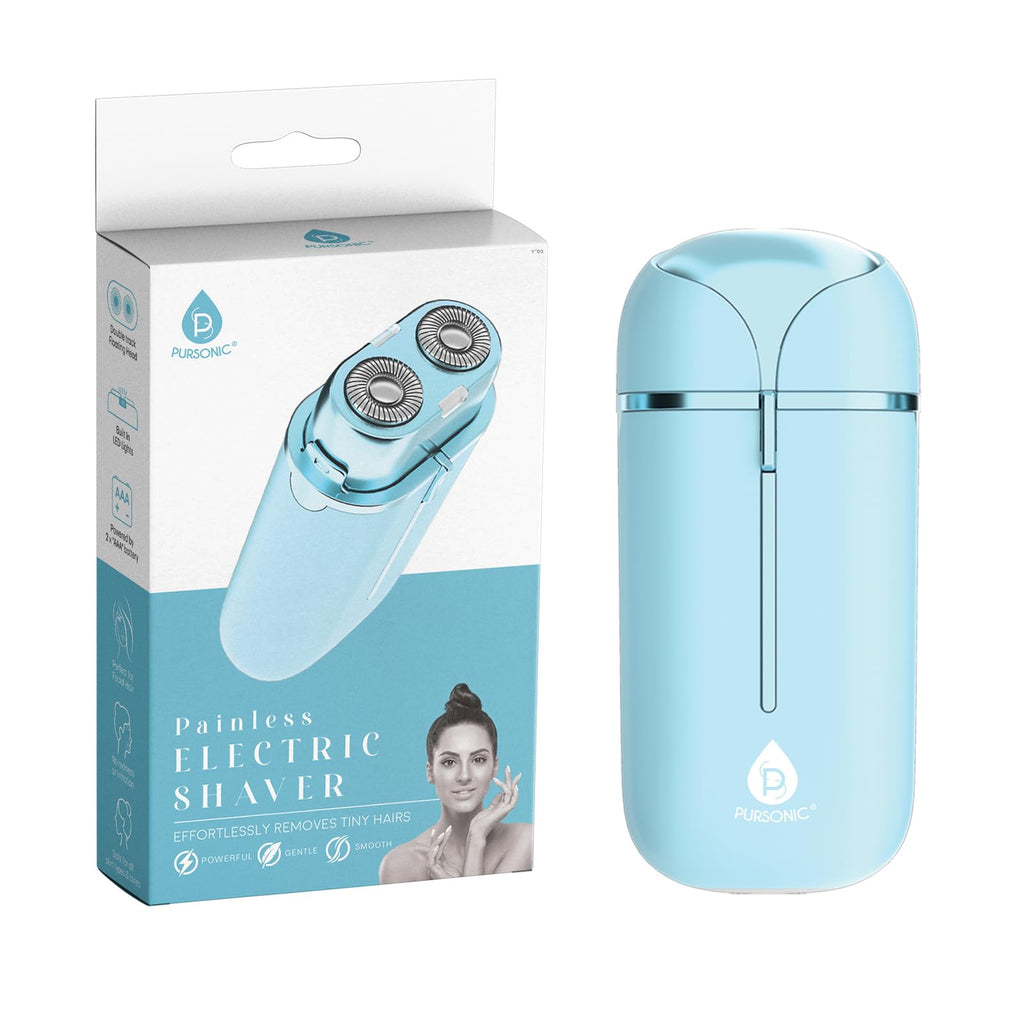 PURSONIC Electric Shaver for Women - Painless Facial Hair Remover, Bikini & Pubic Trimmer, Epilator