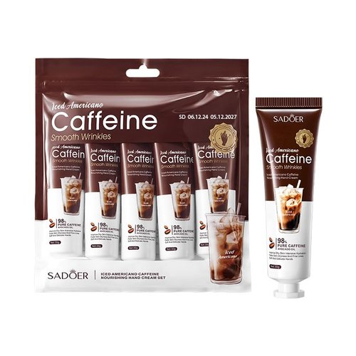 Holiday Gift Set of 5 Scented Hand Creams - Moisturizing Christmas Gifts for Women, Girlfriend, BFF Luxurious Hydration, Natural Fragrance, Elegant Packaging for Halloween Christmas (Coffee 1)