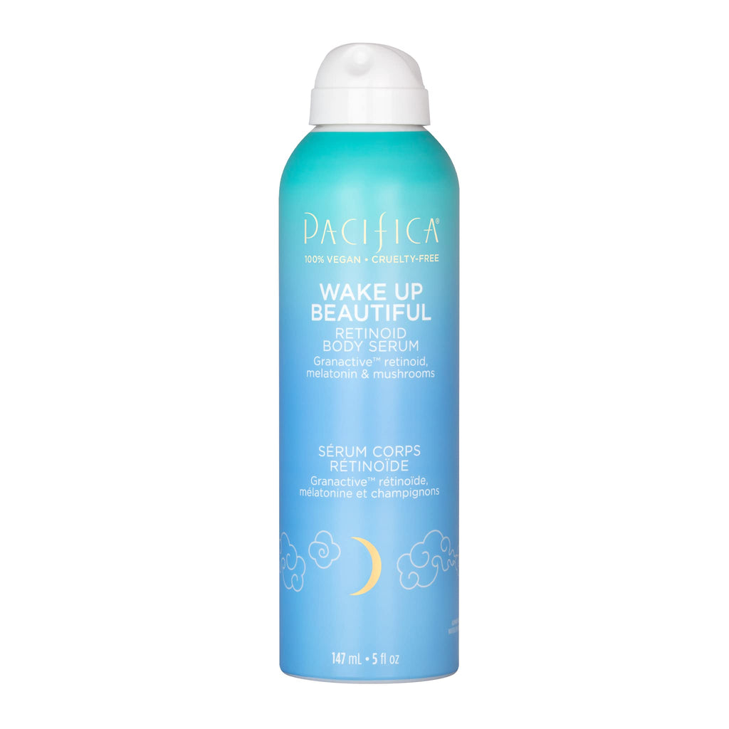 Pacifica Wake Up Beautiful Body Lotion & Serum Set of 2 – Overnight Body Treatment w/Granactive Retinoid, Mushroom & Melatonin, Hydrating Moisturizer Duo for Plumper Skin, Vegan & Cruelty-Free Clean
