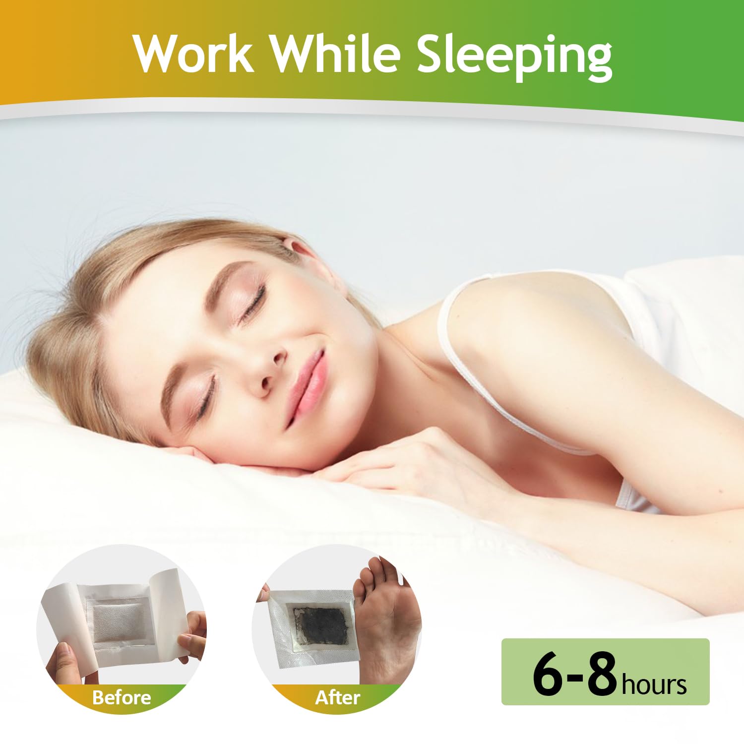 TEWEAE 122 Pads Foot Pads for Better Sleep, Natural Turmeric & Ginger, Premium Pads to Feel Better, Relieve Stress, Use During Sleep. Goodnight Patches for Family Members, Father's Day