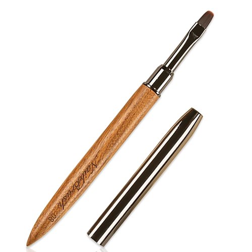 DANNEASY 1pc Acrylic Nail Brush Sandalwood Nail Art Brushes Nail Painting Brush Nail Clean Up Brush Nail Polish Brush Nail Design Brushes Nail Art Tools - Round Head
