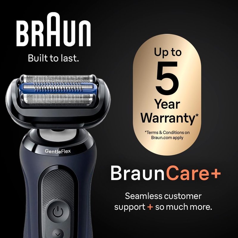 Braun Series 6 6046cs Electric Razor - Wet & Dry Cordless Foil Shaver with Travel Case & Trimmer | Black