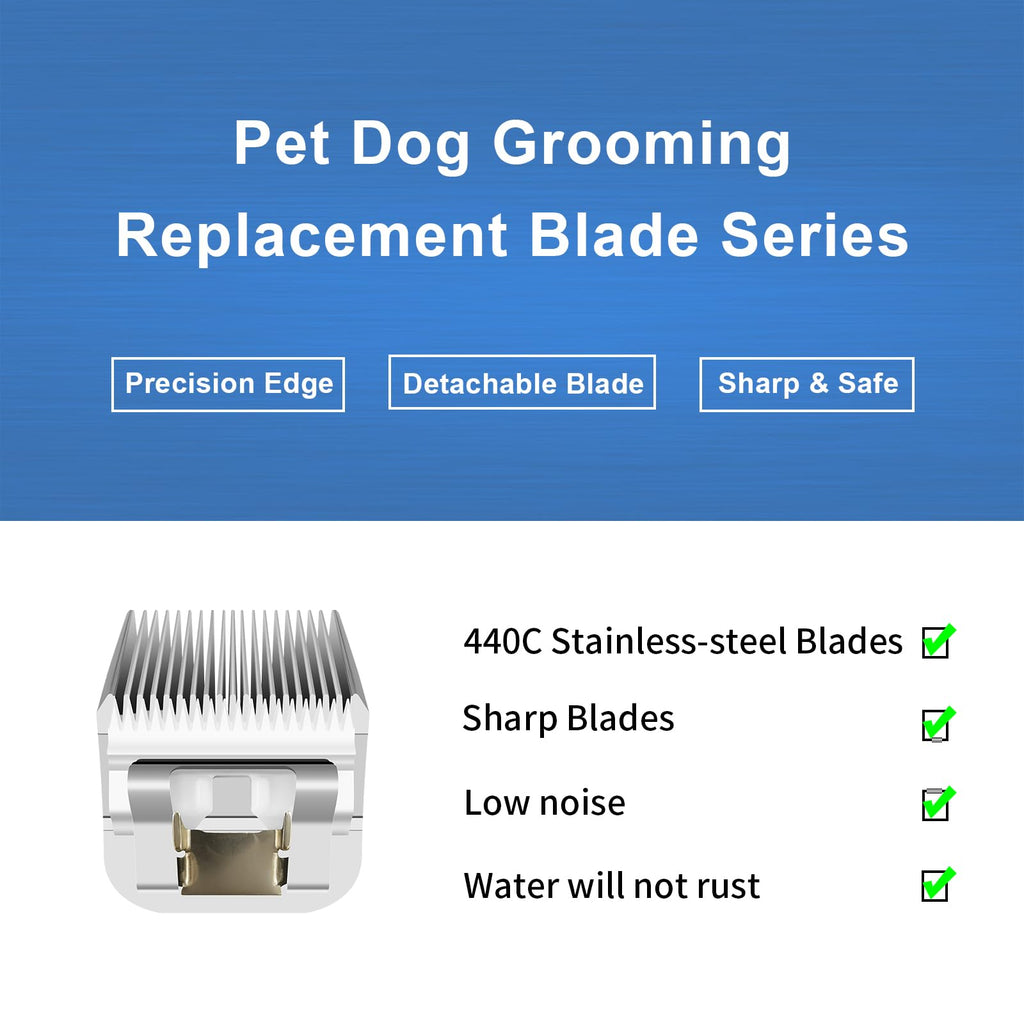 HONGNAL 3/4" HT（63980） Blade Dog Grooming Clipper Replacement Blades Compatible with Andis Dog Clippers,Detachable Stainless Steel Blade,Size-3/4 HT, Cut Length 3/4-Inch