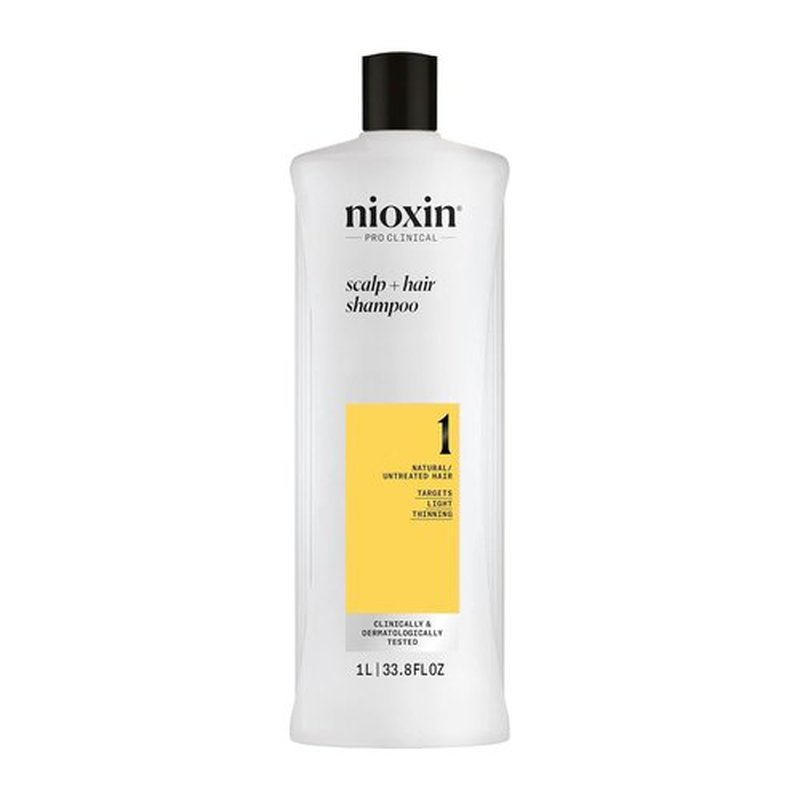 Nioxin Scalp + Hair Thickening Shampoo - Niacinamide & Biotin for Natural Hair | 33.8 Fl Oz