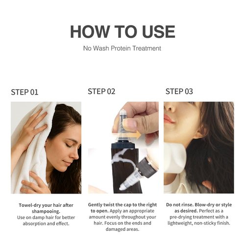 ROOTONIX No-Wash Leave-in Protein Hair Treatment For Moisture and Damaged Hair, Deep Repair, No-Rinse Hair Mask, Frizz Control, (10oz /300ml)