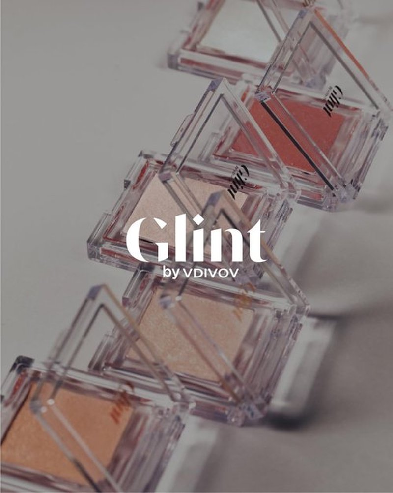 Glint Marble Highlighter (Icicle Moon, 0.08oz) - Korean Makeup. Inspired Baked for Smooth, Radiant Glow, Long-Lasting Wear. Enriched with Micro Pearl Particles