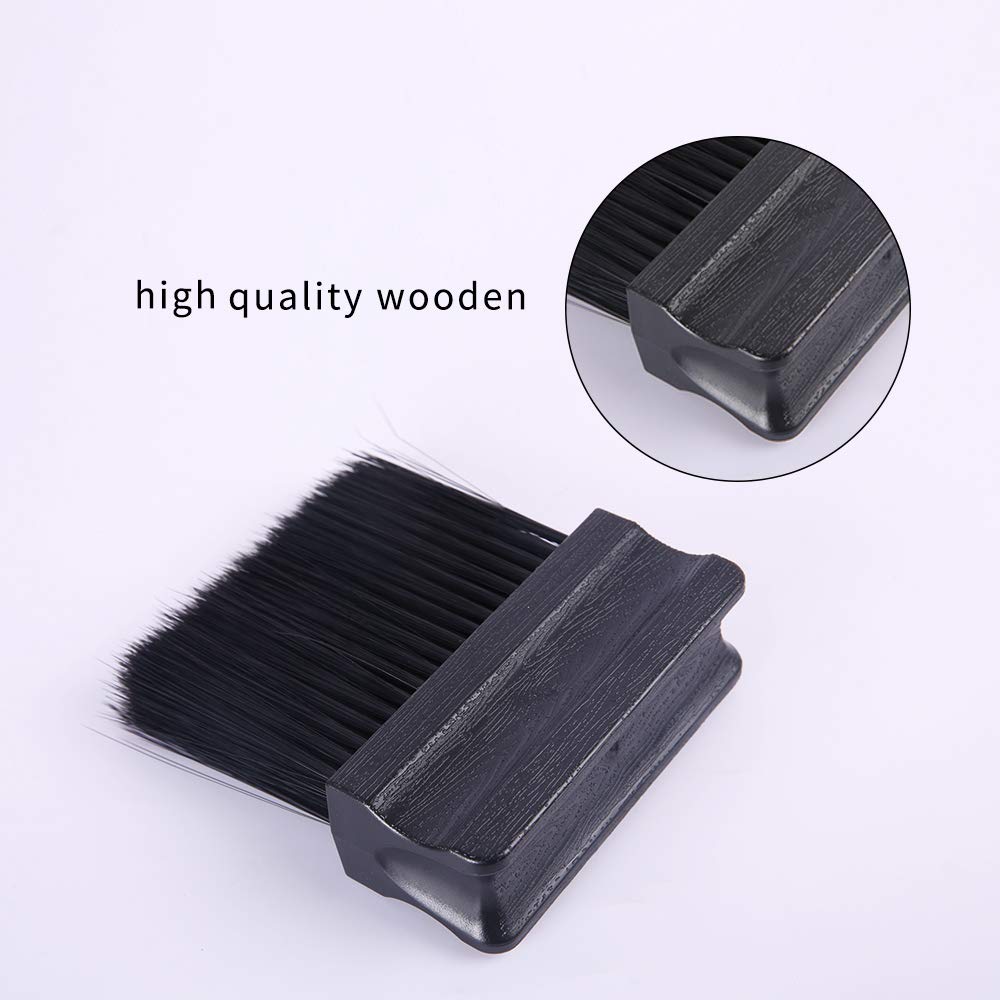 Barber Brush Neck Duster Brush for Hair Cutting, Soft Neck Cleaning Brush, Professional Salon Tool Black