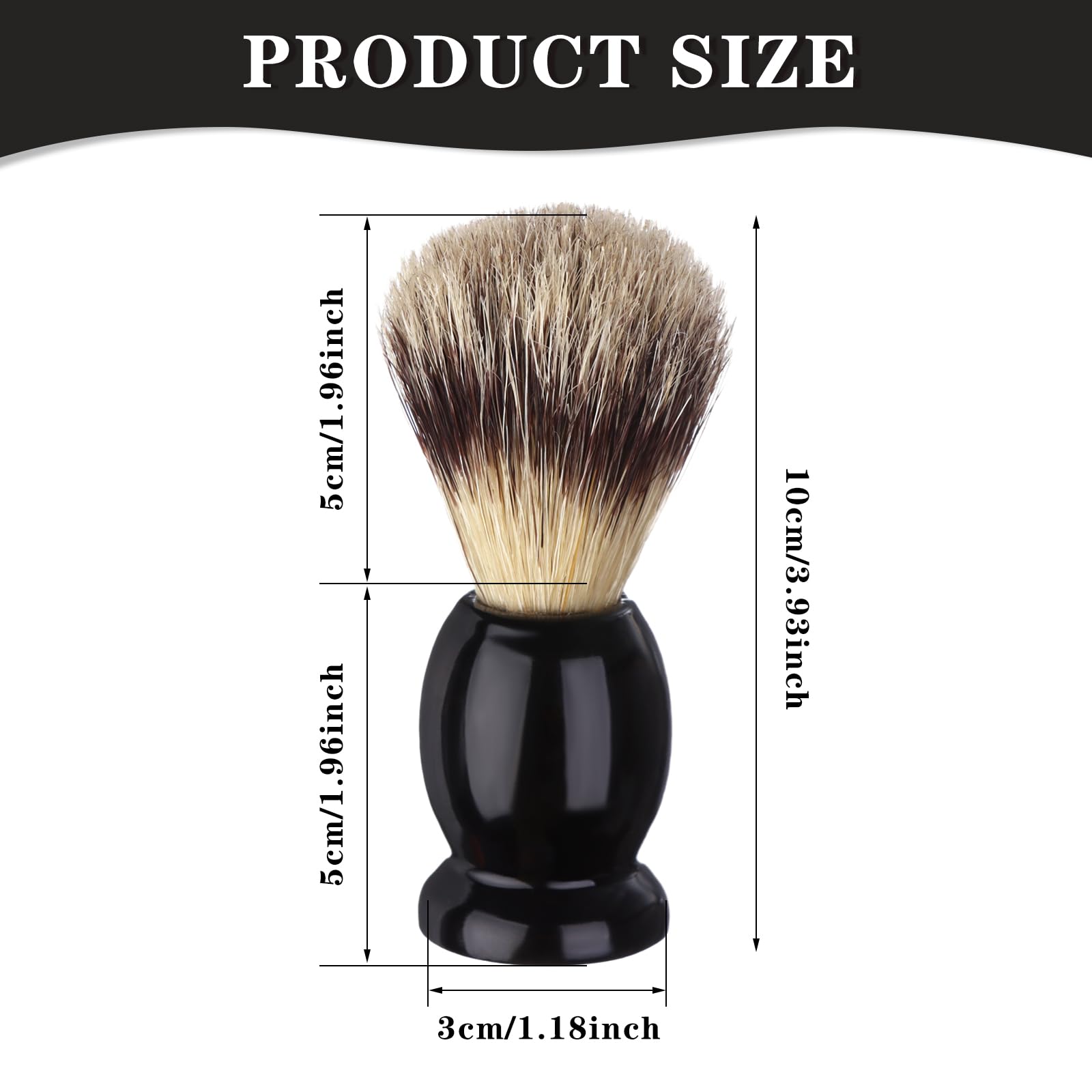 7Pcs Men Shaving Brushes Wood Handle, Professional Salon Tools Hand Crafted Shaving Brush Wood Handle Shave Brushes Handmade Pure Badger Hair Brush for Men Beard