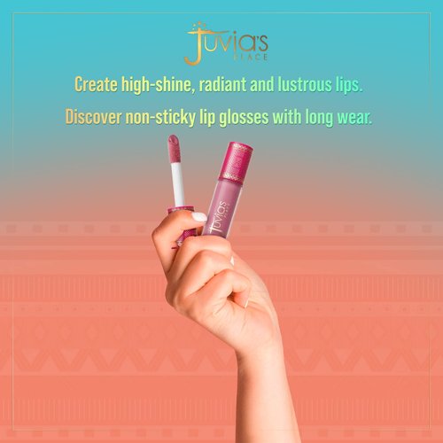 Juvia's Place Lip Gloss Reflect Kiss Me,Soft Rosy Baby Pink,Smooth and Creamy, Long Lasting Non-Sticky, Luscious High Shine Glow,16 oz,