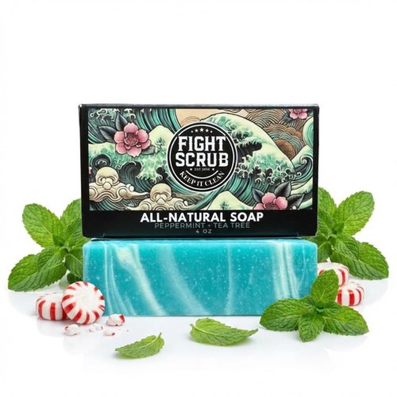Cold-Process Soap - Peppermint & Tea Tree | Odor-Fighting, Skin-Friendly | 100% Natural, Handmade in Arizona