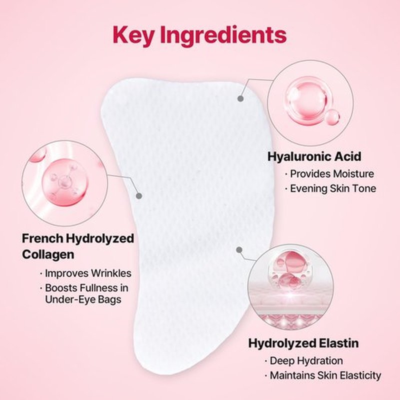 MEDITHERAPY Wrinkle-fit Tangle Eye Patch - Under Eye Patches for Dark Circles and Puffy Eyes - Eye Bags Treatment for Women - Mega Collagen Gel Pads for Puffiness - Firming & Deep Hydrating - 4EA