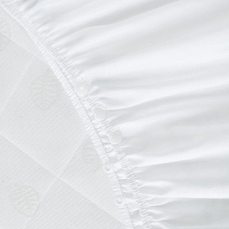 Skiennix Crib Bed Skirt - 28” x 52” with 14” Drop | Soft Solid White Pleated Design for Nursery