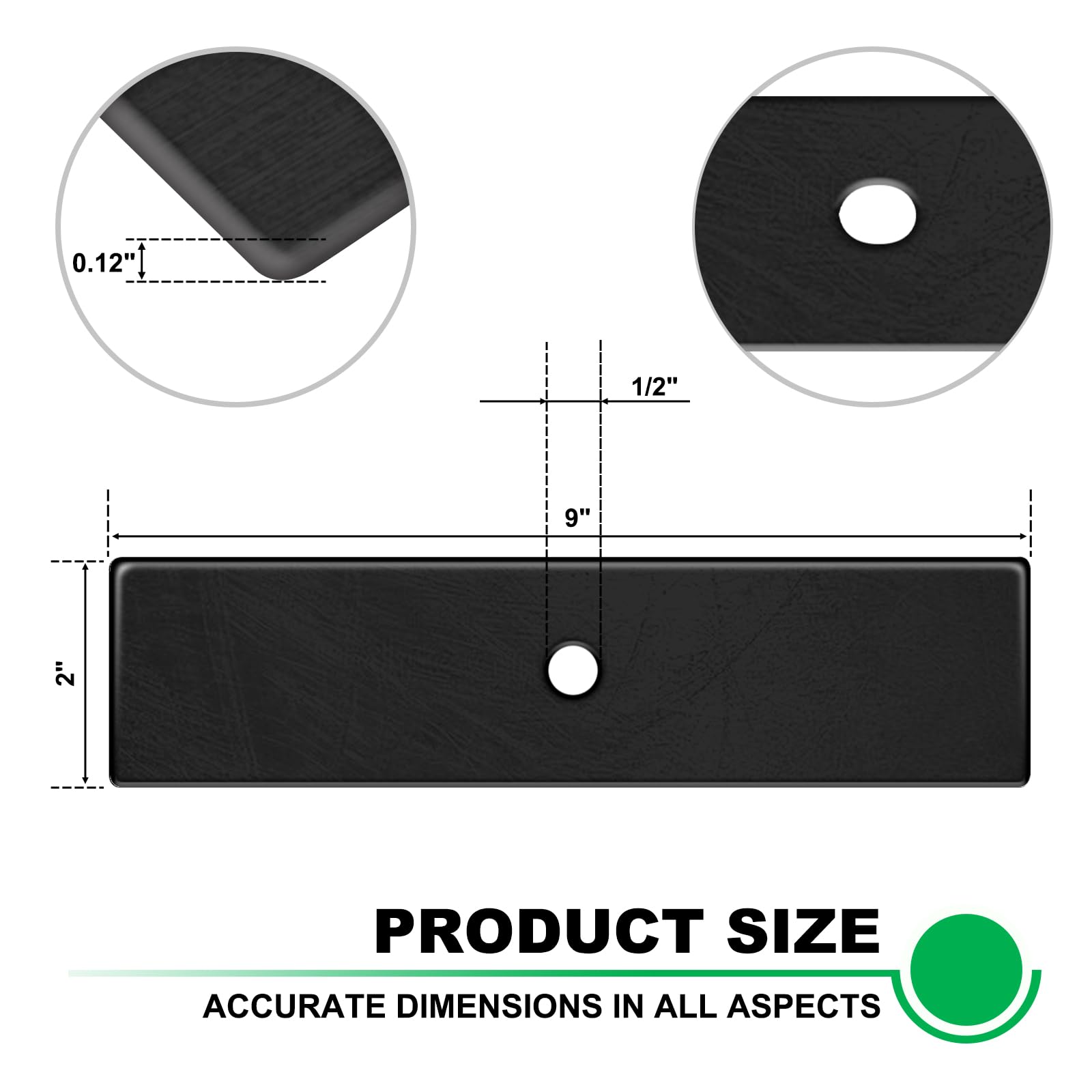 Andorm Edger Blades 9 x 1/2" Center Hole Universal Lawn Edging Blade Replacement 9 inch Compatible with Mclane 2059 2059-9, Craftsman 85755, Rotary 6262 (6 Pack)