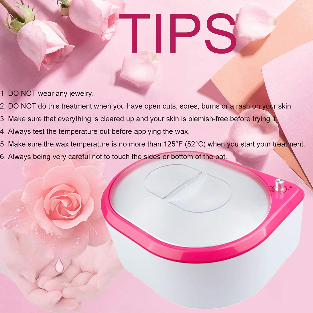 2.7L Paraffin Wax Machine Moisturizing Paraffin Bath Hand Therapy Warmer Kit for Smooth and Soft Hands Feet Skin Salon Spa Paraffin Equipment Rapid Heating Easy to Use