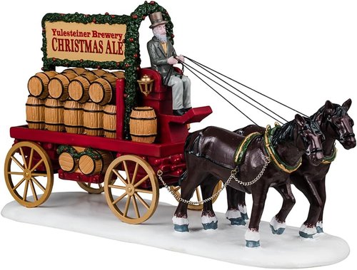 Lemax Christmas Village | Christmas Ale Delivery Figurine - 43710, Festive Holiday Decor