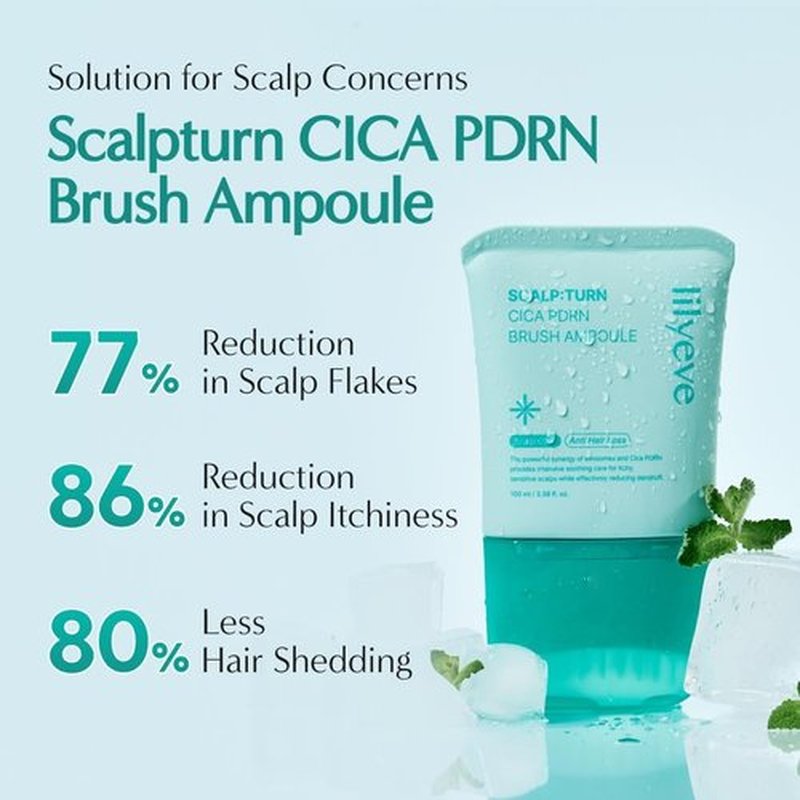 Lilyeve SCALPTURN Cica PDRN Scalp Serum - Strengthen Hair Roots & Relieve Itchy Scalp | 3.38 fl. oz.