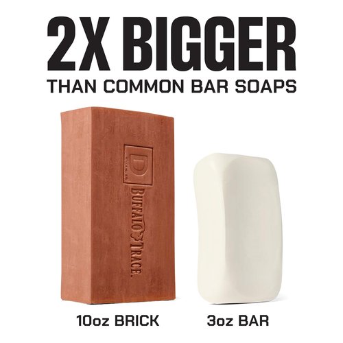 Duke Cannon Big Brick Bar Soap for Men 3-Pack – Extra Large Bars – American Bourbon Scent – Natural Men's Body Cleansing Bar – USA-Made with Global Materials, Long-Lasting Exfoliating Soap -10 oz