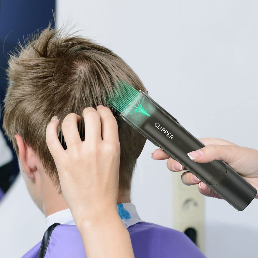 Professional Hair Clippers for Men Baby Beard Trimmer Kits, Vacuum Hair Trimmer for Kid/Men with Magnetic Shell, Cordless Men Hair Trimmers with Large Storage Space & Rechargeable & IPX7 Waterproof