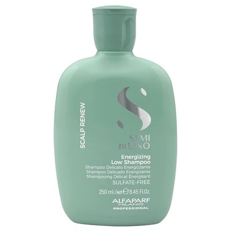 Alfaparf Milano Semi Di Lino Scalp Renew Shampoo - Sulfate-Free Formula for Thinning Hair - Strengthens & Stimulates Hair Fiber