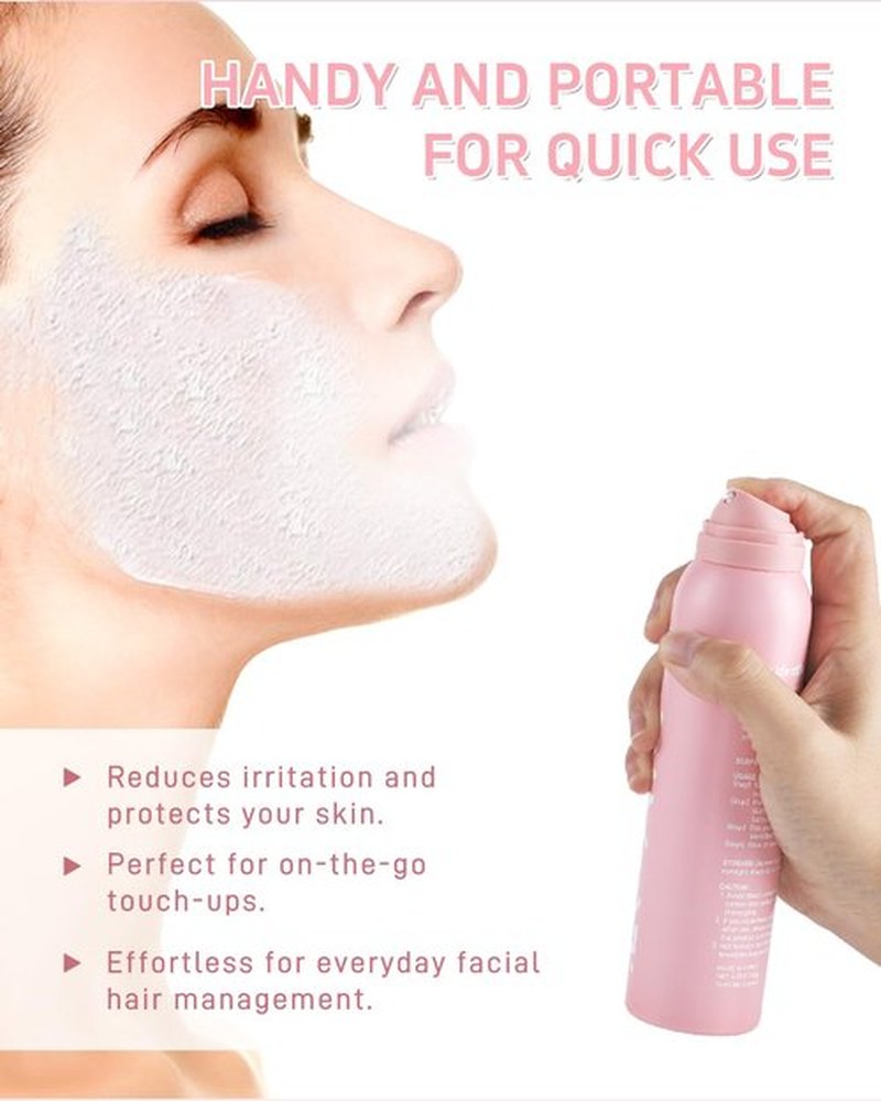Hair Identifier Spray for Face Shaving Powder Spray Women with Soothing Cream | Pre-Shave Hair Revealer for Face & Body | Gentle on All Skin Types