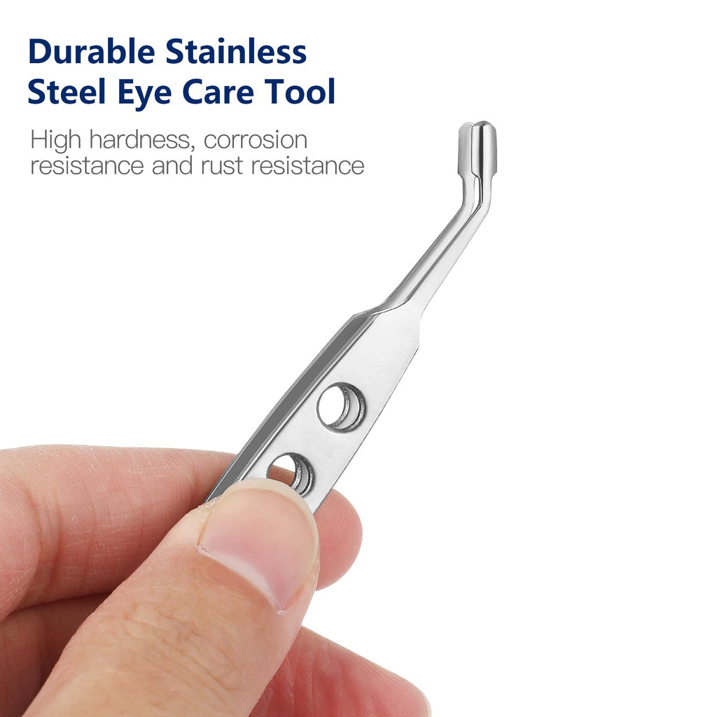 Meibomian Gland Massage Forceps Expressor Forceps Eyelid Massage Tweezers Meibomian Gland Tweezers Massage Tool Tweezers Clips Pliers Tool Remover Short Hair Stainless Steel Miss