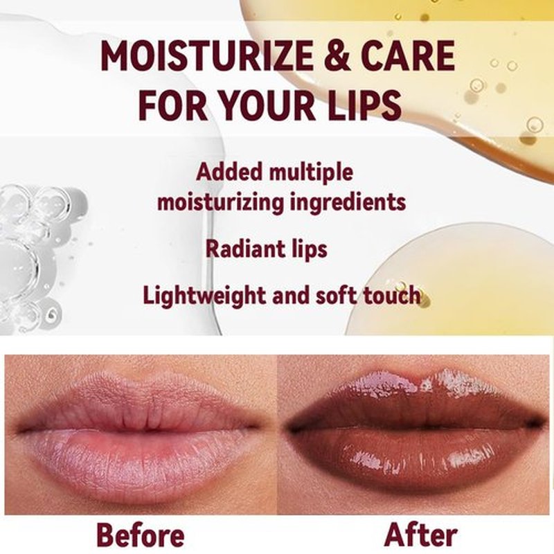 FeiCuiYun Brown Honey Tinted Lip Stain - Sheer Hydrating Lip Balm & Gloss for All Skin Tones