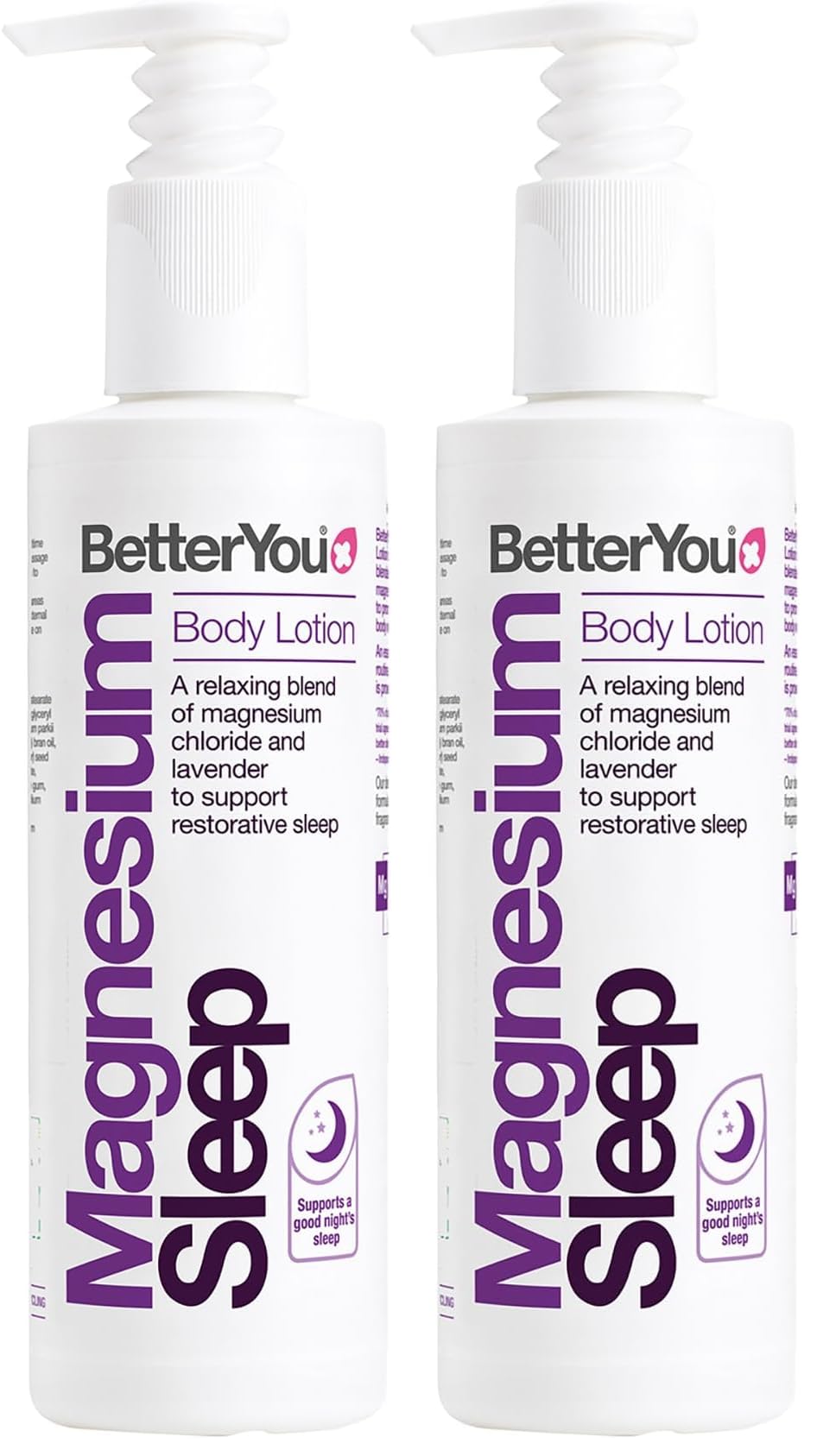 BetterYou Magnesium Sleep Body Lotion - Relaxing Body Lotion - Magnesium Body Cream with Lavender and Chamomile Blend - Sore Muscle Relief - 6.08 oz (Pack of 2)
