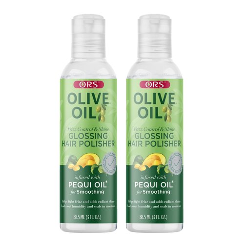 ORS Olive Oil Frizz Control & Shine Glossing Hair Polisher with Pequi Oil 3 Ounces (Pack of 2)