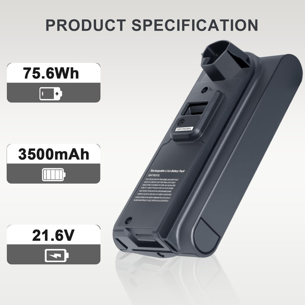cxxcpop Battery 3.5Ah 21.6V for Shark XBATR620SL Battery Compatible with IZ540H, IZ562H, UZ565H,LZ500 Shark Cordless Vacuum Cleaners