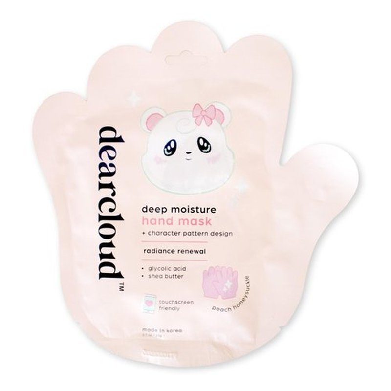 dearcloud Silky Touch Hand Rescue Set - Hand Mask for Dry Cracked Hands + Moisturizing Hand Cream - Self Care Gift Set (Peach Honeysuckle)
