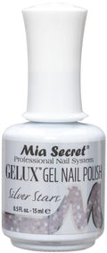 Mia Secret Gelux Soak-off gel nail polish color Silver Stars - Gel polish cured with nail lamp - Esmaltes para uñas en gel de larga duración para lampara uv