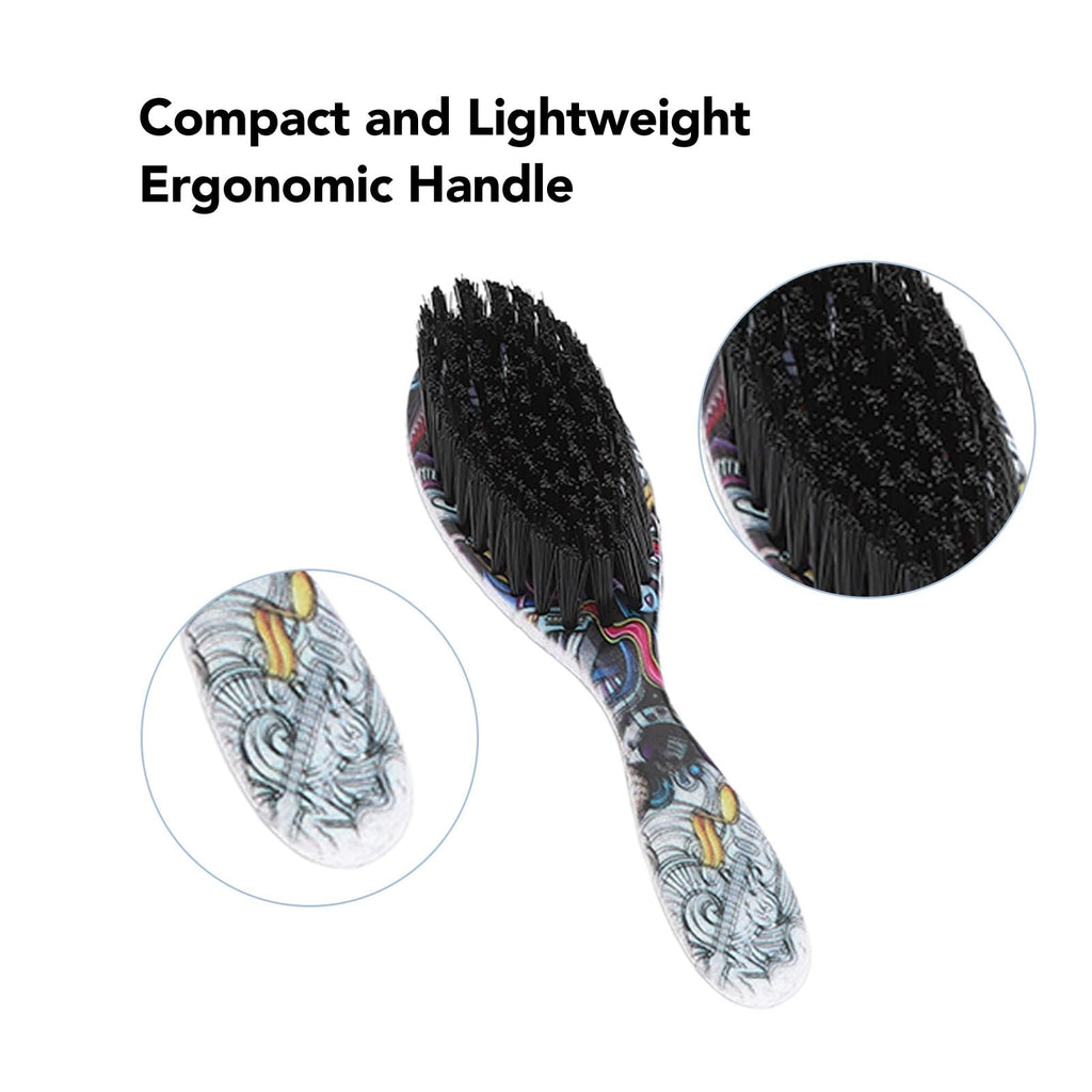 3pcs Beard Brush Set, 2 in 1 Barber Beard Brush, Comb and Brush Reinforced Bristles Portable and Lightweight for Stylingand Grooming