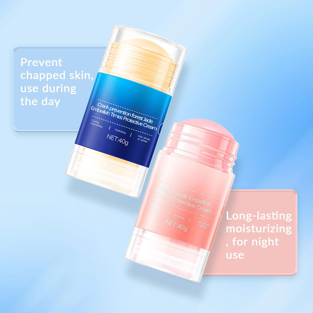 XICOFISS Crack Feet Prevention Stick, Anti Cracked Foot Cream For Dry Heels, Moisturizing Foot Balm Stick, Remove Dead Skin And Softening Dry Skin (Pink+Blue)