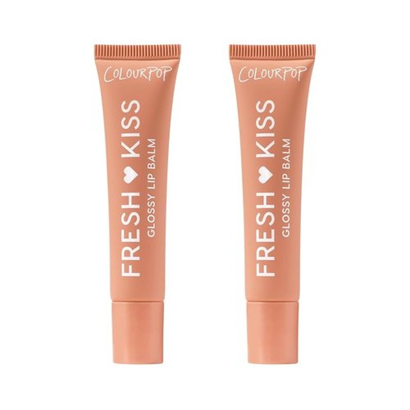 ColourPop Fresh Kiss Glossy Lip Balm - Hydrating Formula with Peptides & Hyaluronic Acid - Caramel Latte (2 Count)