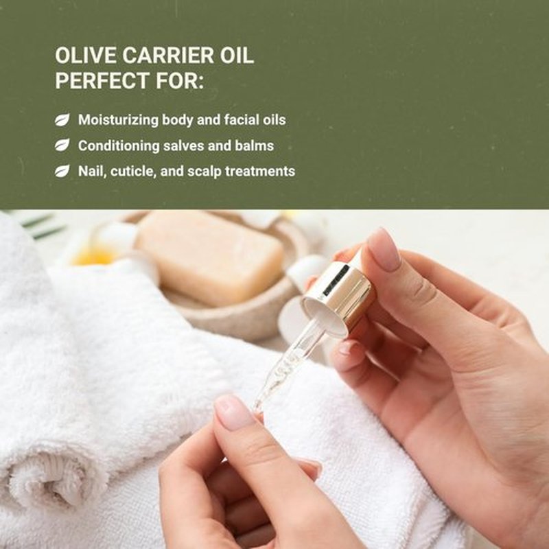 Nature Packaged Olive Oil - 100% Pure Cold Pressed Natural Olive Oil (Aceite de Oliva) for Essential Oils Dilution, Massage & Skincare - Premium Grade (16oz)